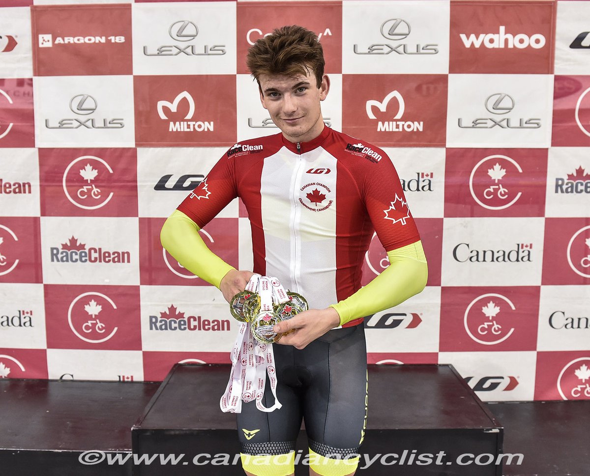 cdncyclist's tweet image. A perfect 10 for Dylan Bibic
GOLD in every race #CanTrackChamps