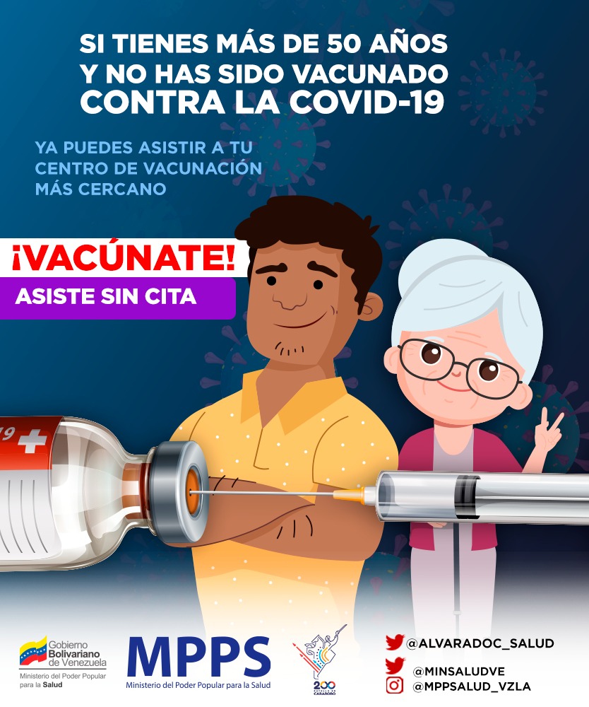 ¡La prevención es la clave! 💉

¡Recuerda, si te cuidas, nos cuidas!
@NicolasMaduro @dcabellor

#VictoriaMusical
#FILVEN2021VictoriaCultural
@OBracho1 @jcgc486 @Briggittems1 @Rafaelrs110 @digital_camara @ManuPro94 @alfonsodct2003 @EdgarChavista84 @ComandoZonal @WilliamsMosque6