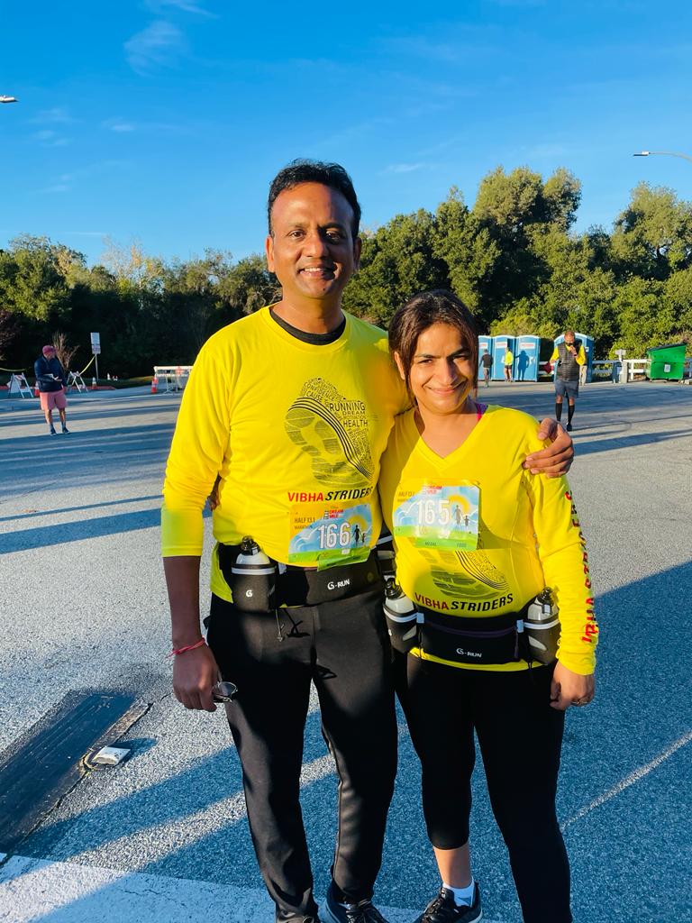 nitinsinghal123's tweet image. It was tough but we did it, wanted to hit 2:10 hours but finally finished 13.1 Miles in 2:25. Last-mile was a drag.