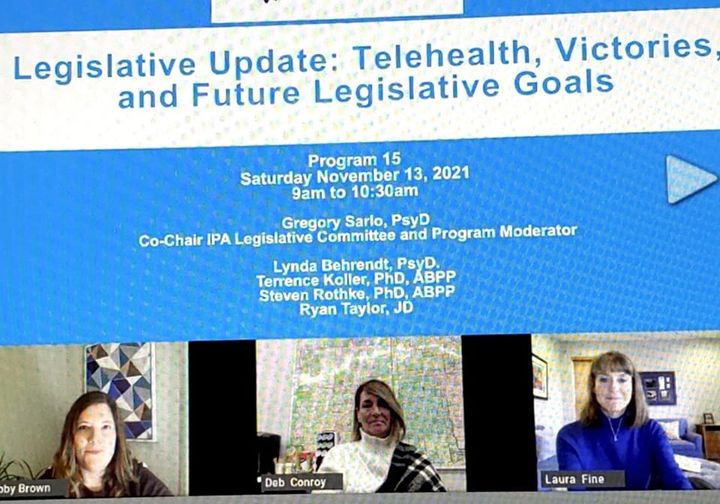 StateRepDeb46's tweet image. I was honored to receive the @ILPsychological’s 2021 Outstanding Legislator of the Year award along side @SenatorFine.