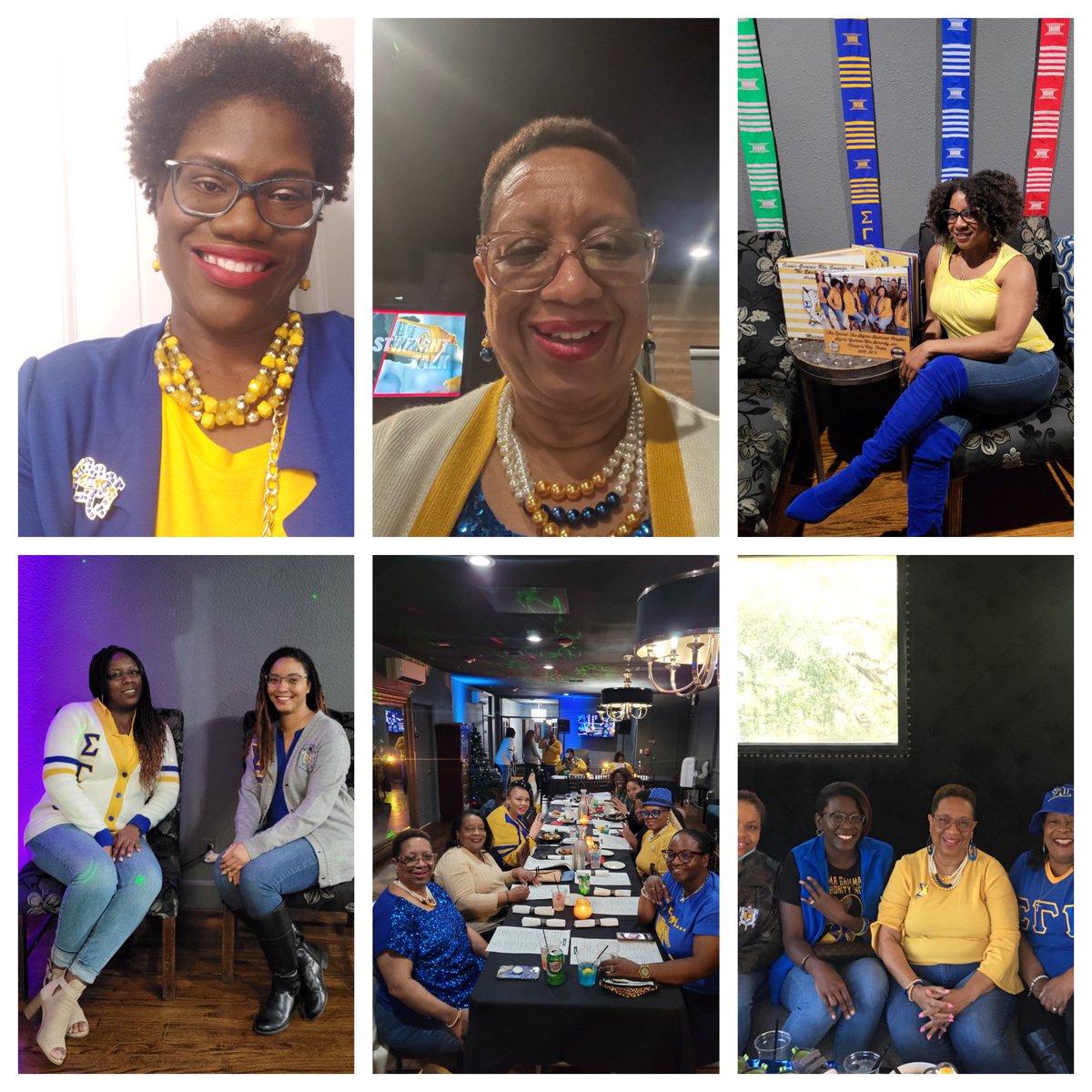 sgrhomocity's tweet photo. Friday November 12th Sigma Gamma Rho Sorority, Inc. Turned 99 years! Enjoy these photos of our ETS members celebrating Founders’ Day together!! 💙💛🐩
#sigmagammarho #sgrho #EliteETS #MoCityPretty🐩 #Founders’Day #99years #RHOadToCentennial #Sisterhood https://t.co/ThGkMPrGsZ