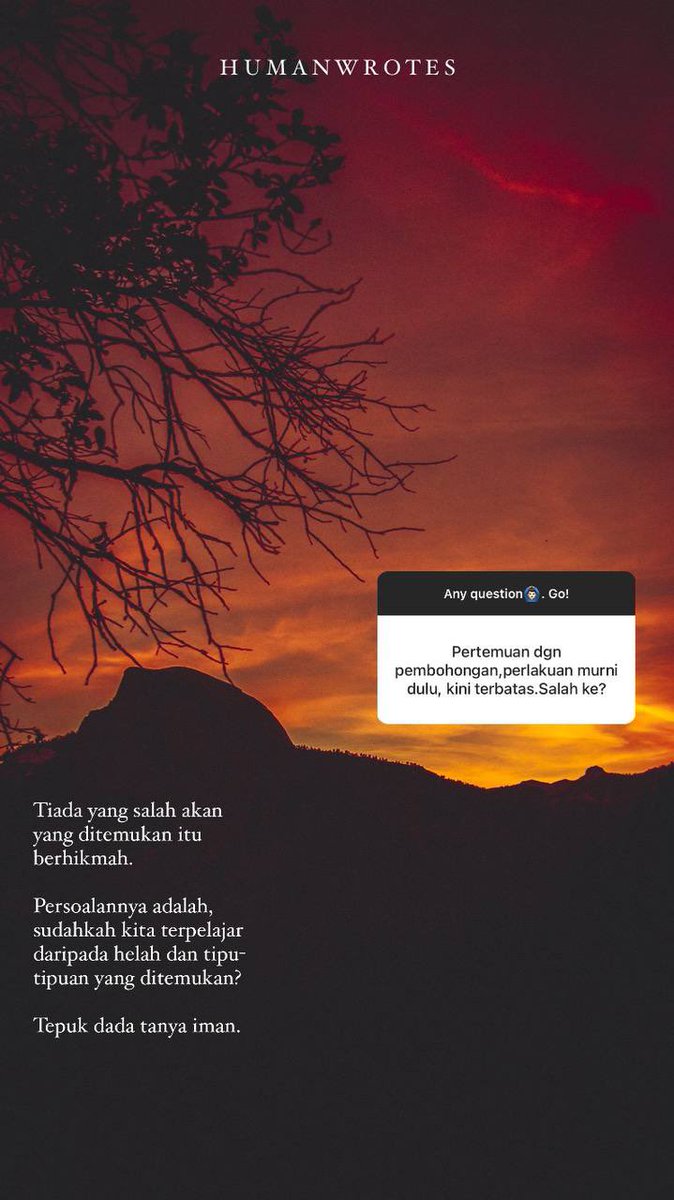 humanwrotes's tweet photo. Just some random IG Story Q&amp;A Sessions. Memang selalu on kat ig, should i share it here?🙇🏻‍♂️

1) Question Session https://t.co/3ZEF91ApAL