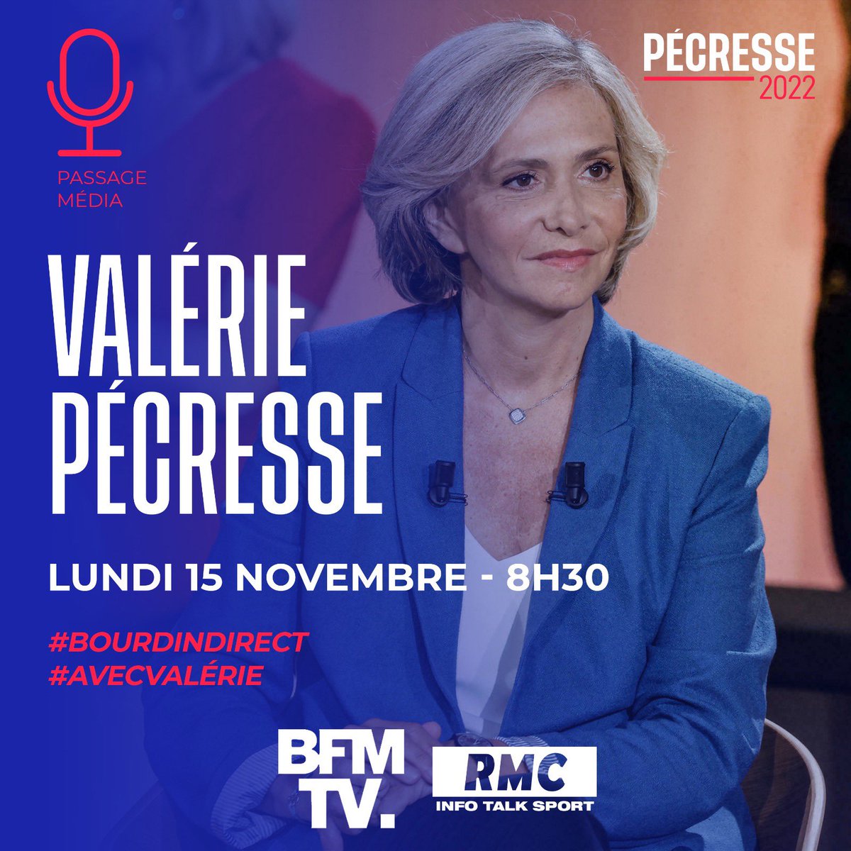 avecValerie's tweet photo. 📺 Rendez-vous demain matin avec @vpecresse dans #BourdinDirect à partir de 8h30 ⤵️ https://t.co/n60SI0ty9O