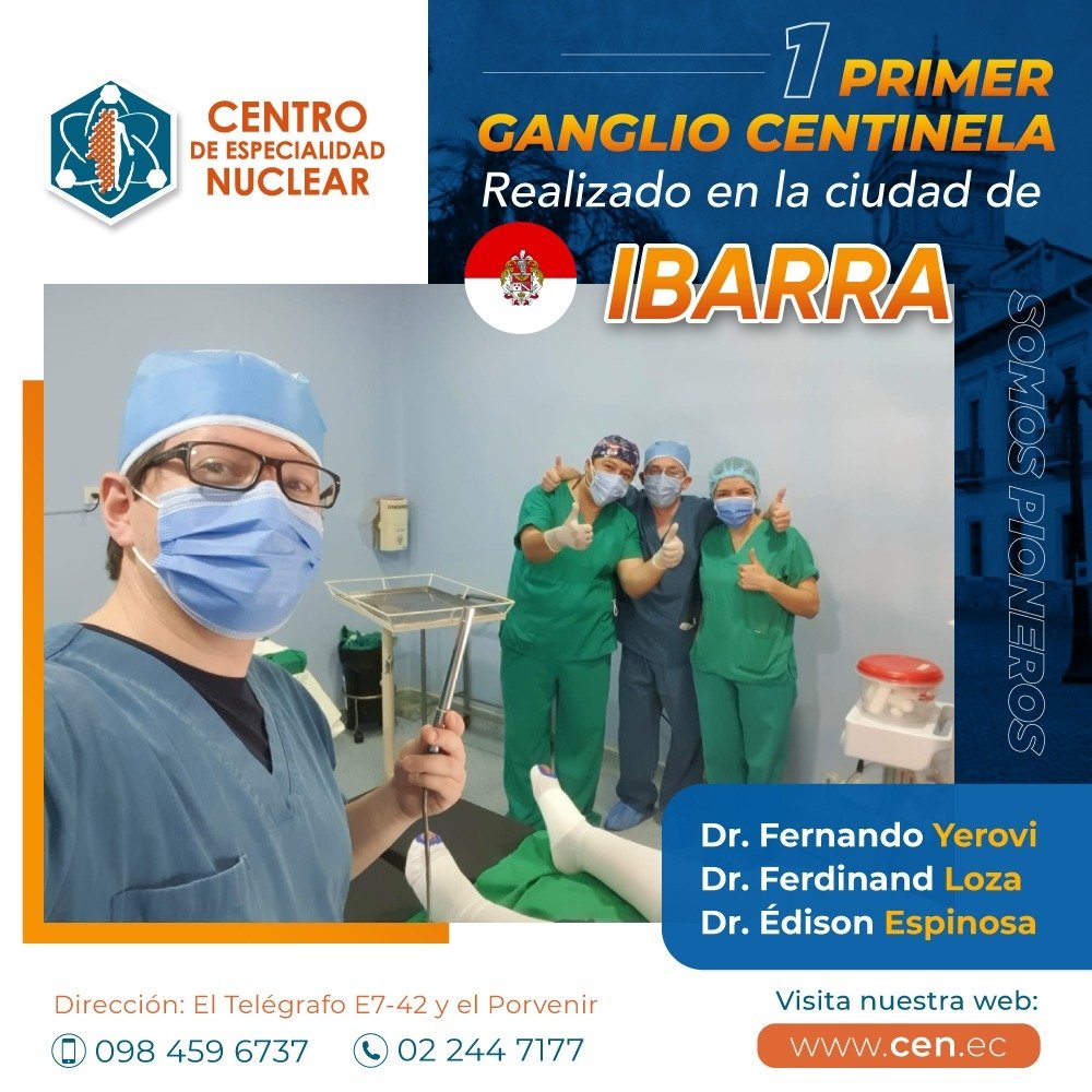 centro_cen's tweet photo. El 30 de octubre se realizó el primer ganglio centinela en cáncer de mamá, llevado a cabo en la Ciudad de Ibarra, con nuestro Dr. Fernando Yerovi y nuestros colegas los Doctores Ferdinand Loza, Edison Espinosa y Diana Carrión. Un gran paso en el tratamiento del cáncer de mamá. https://t.co/TEXf5TGGlj