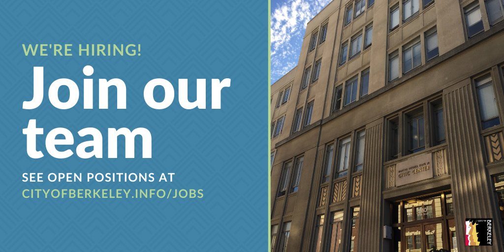 CityofBerkeley's tweet photo. Hello job hunters, we have several great jobs closing on Monday 11/15:
๐งพ Accountant II
๐จ๐ผโ๐ญ Electrical Parts Technician
๐จ๐พโ๐ผ Senior Electrical Supervisor
Explore these and other City of Berkeley job opportunities: https://t.co/SRL8Ru8Mqi
#BerkeleyJobs https://t.co/TxvKXmbS3i