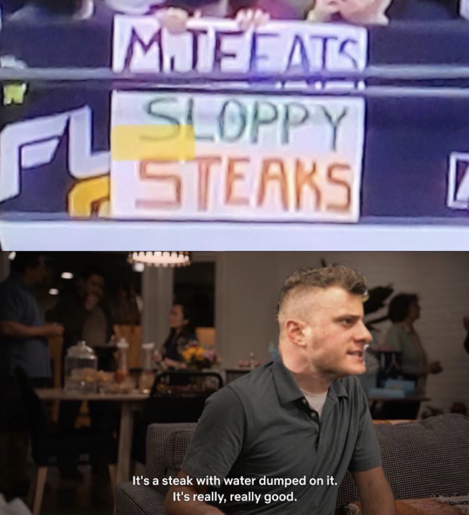 mychemsuplex's tweet photo. MJF slops em up! #AEWFullGear https://t.co/cwMZELUe1q