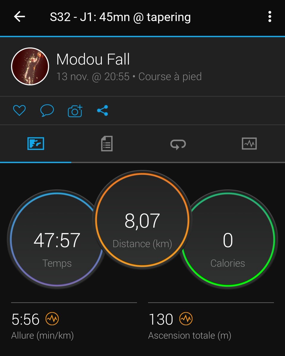 ModouFallAgro's tweet photo. Semaine/week 32:
✅#VersementPobar #1: Saturday: 45mn @ tapering
✅ #VersementPobar #2: Sunday: 16mn warm-up + 3x150 @ sprint + 3km @ 60% Threshold
#Pobarbodychallenge
#marathon_pbc2021
#CourezDakar
#PobarGuide
#RunningWithTumiSole
@PobarChallenge https://t.co/ri9TRB8Ga7