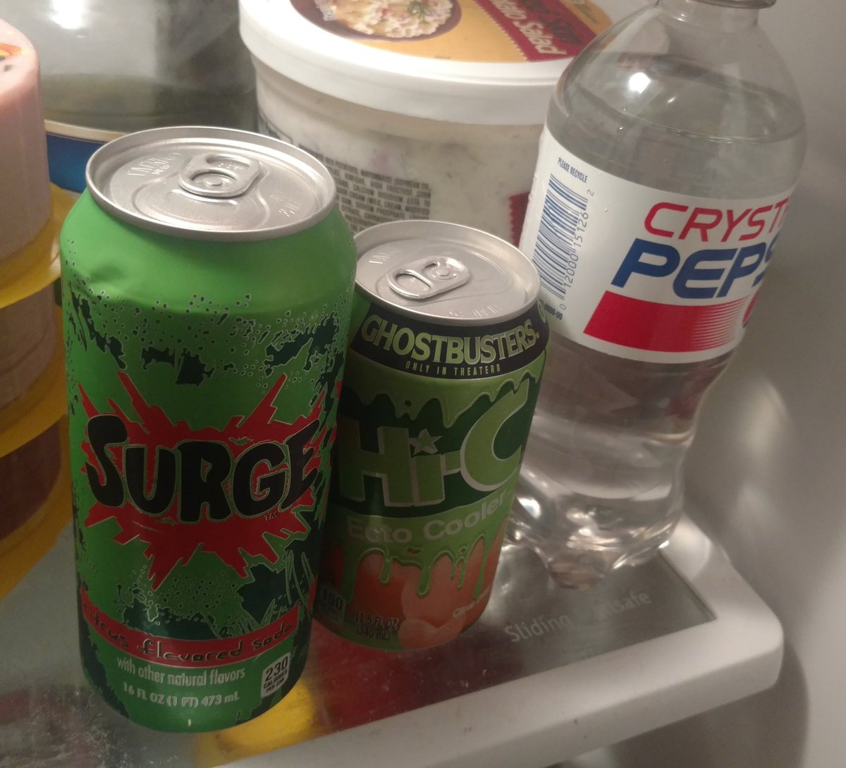 djsuperdon's tweet photo. @DrinkHiC here is a pic of that time my fridge went back to the 90s .. I need more ecto cooler in my life. https://t.co/70IWyKVNLE