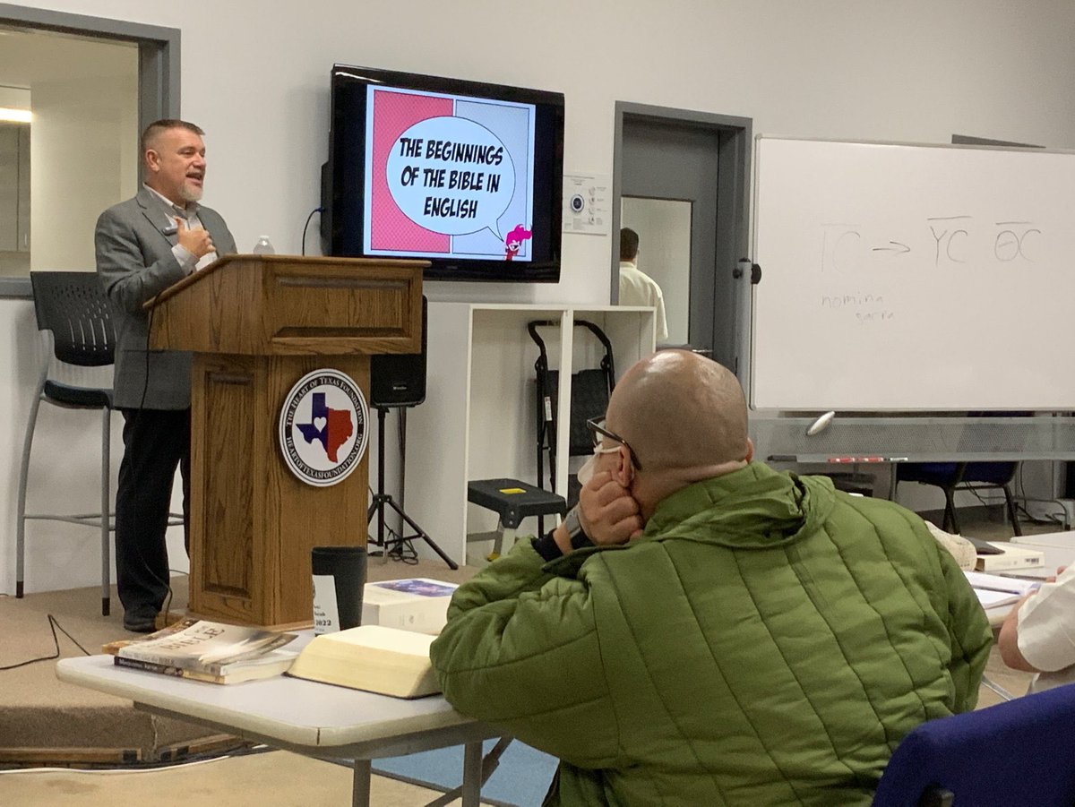 BrennaNorwood's tweet photo. Dr. Timothy Jones taught History of the Bible to the men and women in The Heart of Texas Foundation | College of Ministry this week as a Visiting Professor.

We are grateful for @DrTimothyPJones, our friend, a kind scholar who exudes the heart of Christ.

https://t.co/mAlBsZsGT0 https://t.co/8OIZH4UUnP