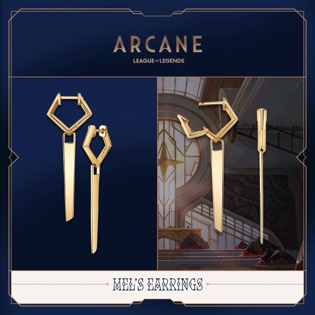 Piltover's elegance has made it way to these exquisite jewelry pieces, designed with @RockLoveJewelry 

#Arcane #Piltover #LeagueOfLegends #RiotMerch