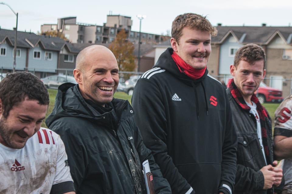 doylecoach's tweet photo. Congratulations to former FSS rugby players Callum Urzinger and Devyn day for capturing the OCAA Crown with the @SLCSurge And of course coaches Denis, Dustin, and Charlie (Mr. Tremblay) @FSSprops https://t.co/dCQ4Ov3j40