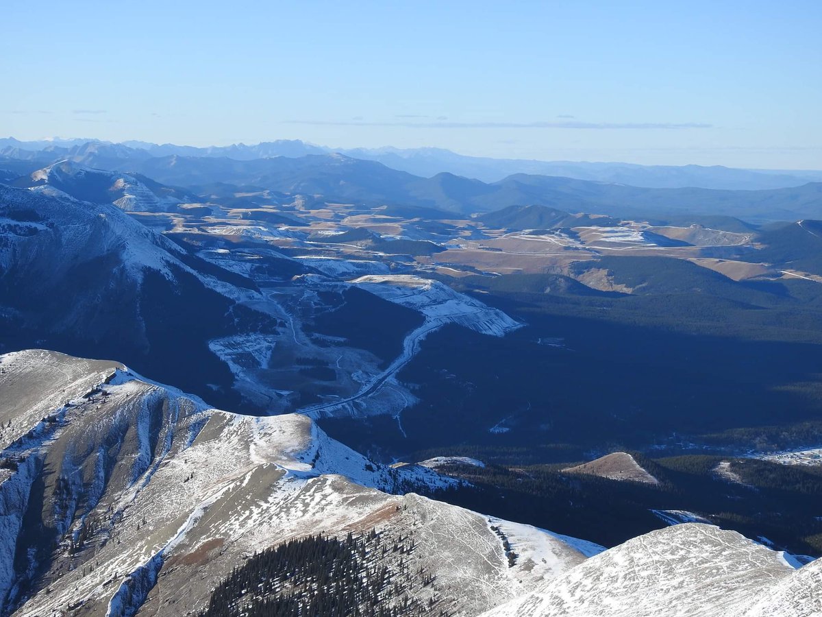 Teck mine on Mt Cadomin and Sparwood.  Want more of this wasteland?  @Alberta_UCP @sonyasavage @jkenney @JasonNixonAB UCP seems to think we do as they extended time frame for coal committee to look at it more. #waternotcoal #COP26