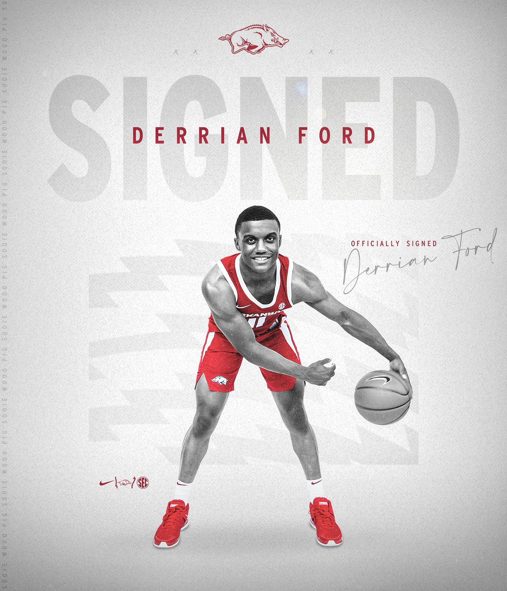 Razorback Nation please help us in welcoming <a href="/thetruthballers/">Derrian Ford</a> to our <a href="/RazorbackMBB/">Arkansas Razorbacks Men’s Basketball 🐗</a> family!