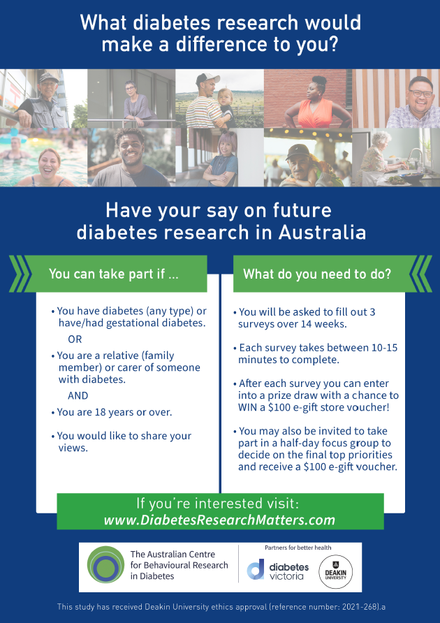 ACBRD's tweet photo. Calling all people with #diabetes and their relatives! Do you have 10 mins to spare? Fill out a quick survey and tell us what diabetes research would make a difference to you. Find out more: https://t.co/ZeIwJnU1pe #T1D #T2D #PwD #health #wellbeing https://t.co/36lzckvQNm