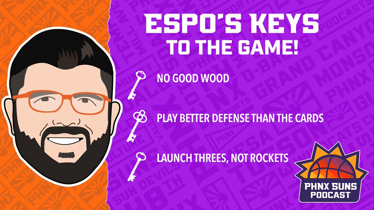Espo's tweet photo. My 🔑s to #SunsAtRockets. https://t.co/u2obwzlYc5