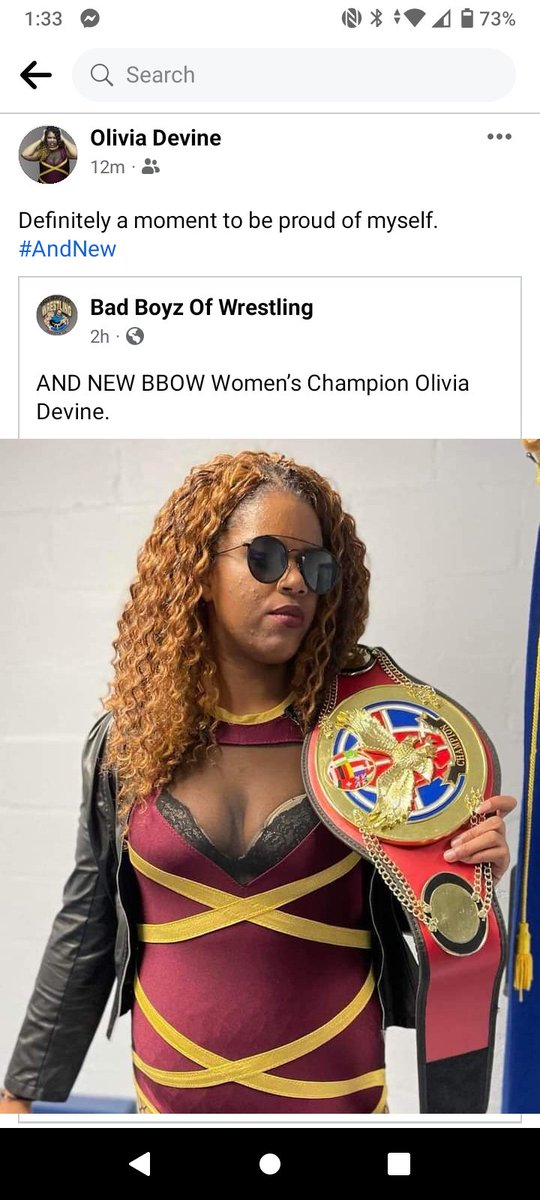OliviaDevinepro's tweet photo. Definitely a moment to be proud of myself. #andnew badboyzofwrestling women's champ!!!
๐ธ @matthewames
.
.
.
#Proud #andnew #devinetime #divinebeauty #closematch #Hardwork #Champs https://t.co/fDdXit2FXd