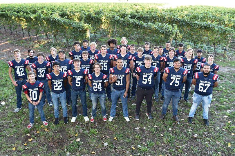 Kennedy_MtAngel's tweet photo. Our Trojans earned a spot in the semifinals against Lakeview next Saturday after beating Gaston yesterday 50-16.  The semifinal game will be played at Grants Pass High School with the game beginning at 5:00.  Tickets must be purchased online at https://t.co/tzperdaWjo. https://t.co/3GHEEWyGmE