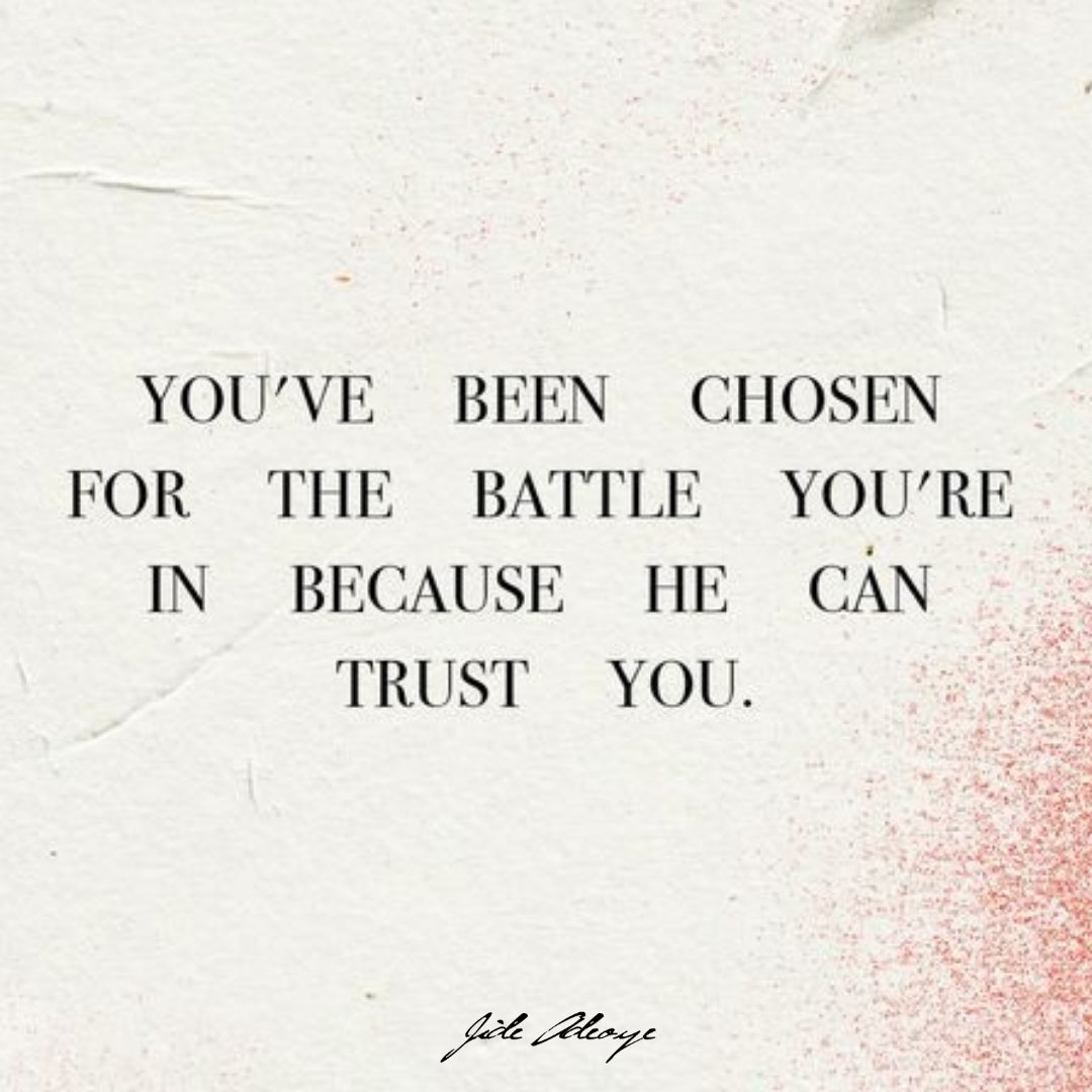 "You’re never alone. God trusts that you’ll turn to Him during the battle. Believe in the strength He’s placed in you."
.
.
.
#qotd #Godfirst #wisdom #strength #relationship #Jesus #shift2021  #battle #chosen #youarechosen #trust