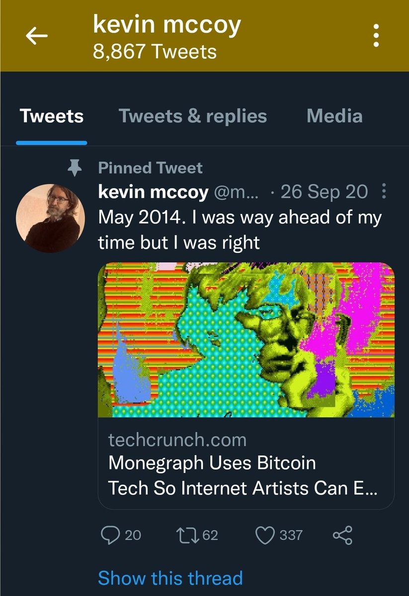 MetaCAlliance's tweet photo. @punk_livemusic @IbanxStaking @1987mcg @BoredApewood Seems like most of what the article says is being ignored. 
I wonder why he won't sell his NFT if it's a "scam." Also I wonder why the actual programer and Creator of the first NFT is still promoting it. I don't think you read through the article yourself but I did. https://t.co/aPPmj6vFXB