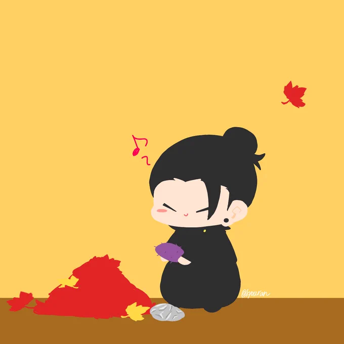 #geto1weekdraw 
 第5回「紅葉」

🍠が美味しい季節 