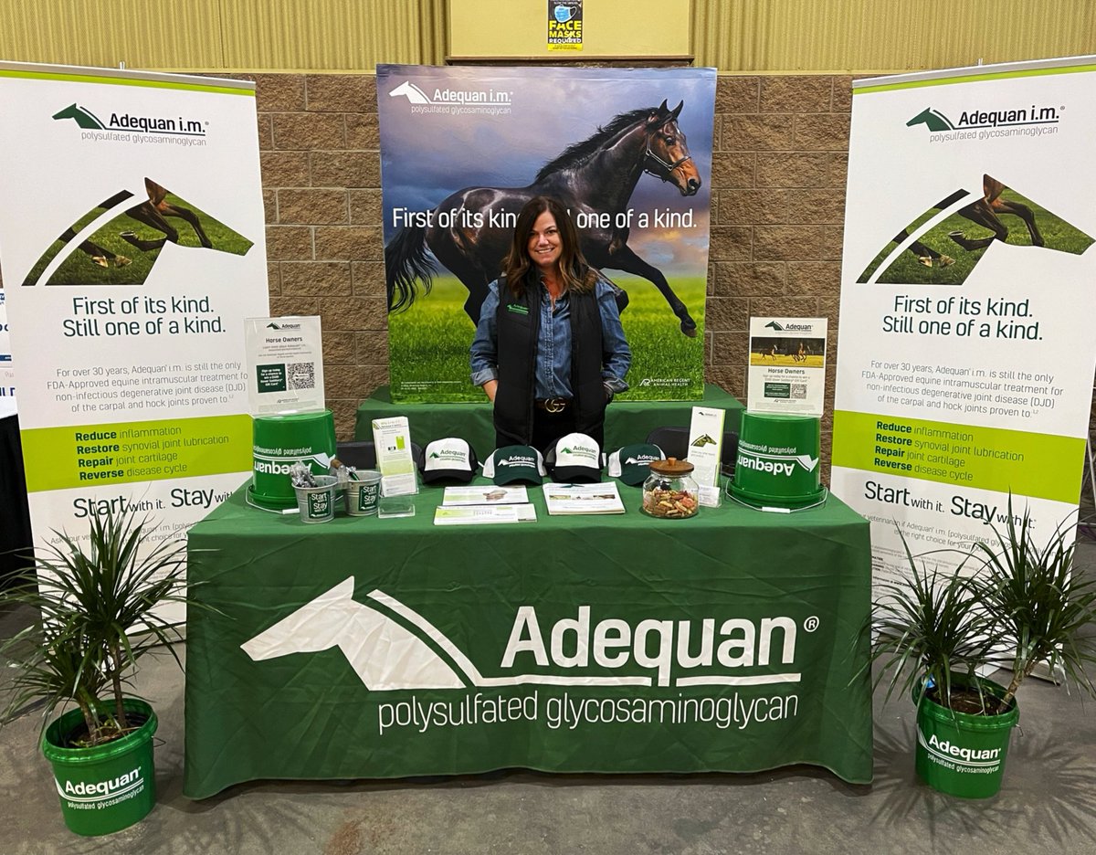 USDF's tweet photo. A huge thank you to our presenting sponsor Adequan®! We hope everyone had a great time at the 2021 US Dressage Finals & stopped at their booth to say hello & find out how Adequan® can help your horse stay on top of his or her game.
#USDFinals #Adequan https://t.co/FCcWHq9SMN