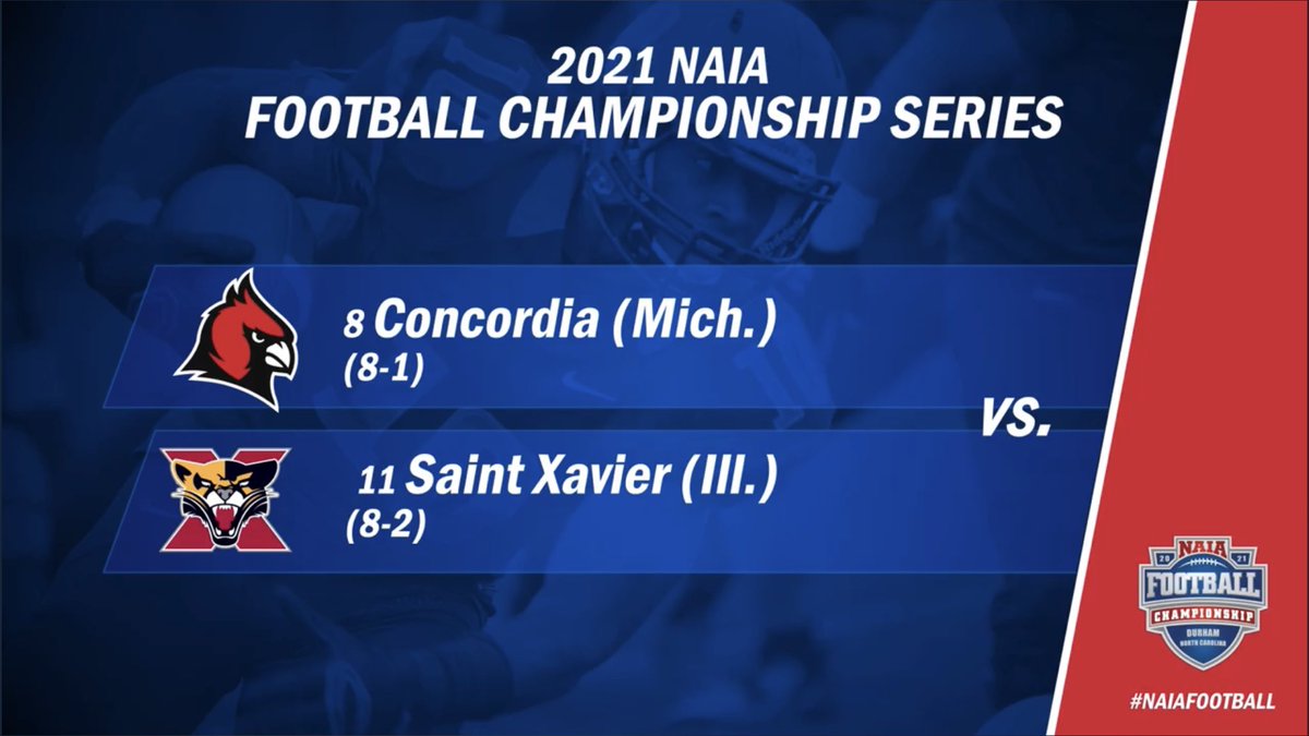No. 11 <a href="/SXUFootball/">SXU Football</a> will play No. 8 Concordia (Mich.) next Saturday in Ann Arbor, Mich. in the First Round of the NAIA Football Champion Series! #GoCougs🐾🏈 #WeAreSXU #NAIAFootball