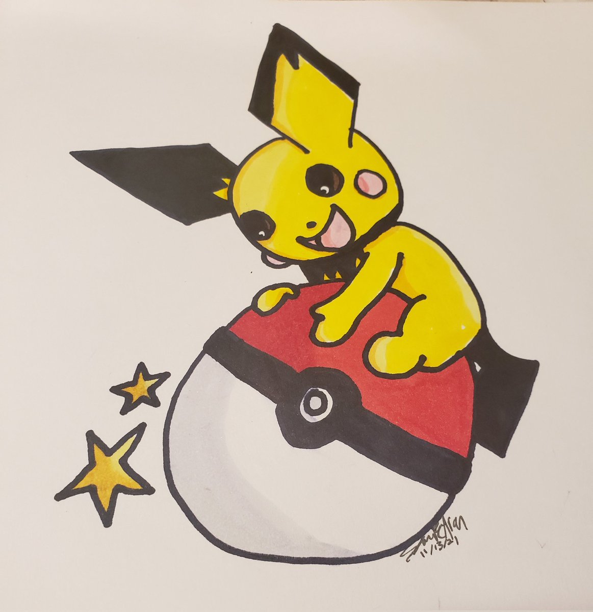 SammieAran's tweet image. One of my #favoritepokemon is #pichu! Who is your favorite #pokemon (and why)?

First of a series I will be doing this week to celebrate #PokemonBrilliantDiamond and #PokemonShiningPearl 's release on Friday!

#PokemonSwordShield #Nintendo #myart #myartwork #art #artistsontwitter