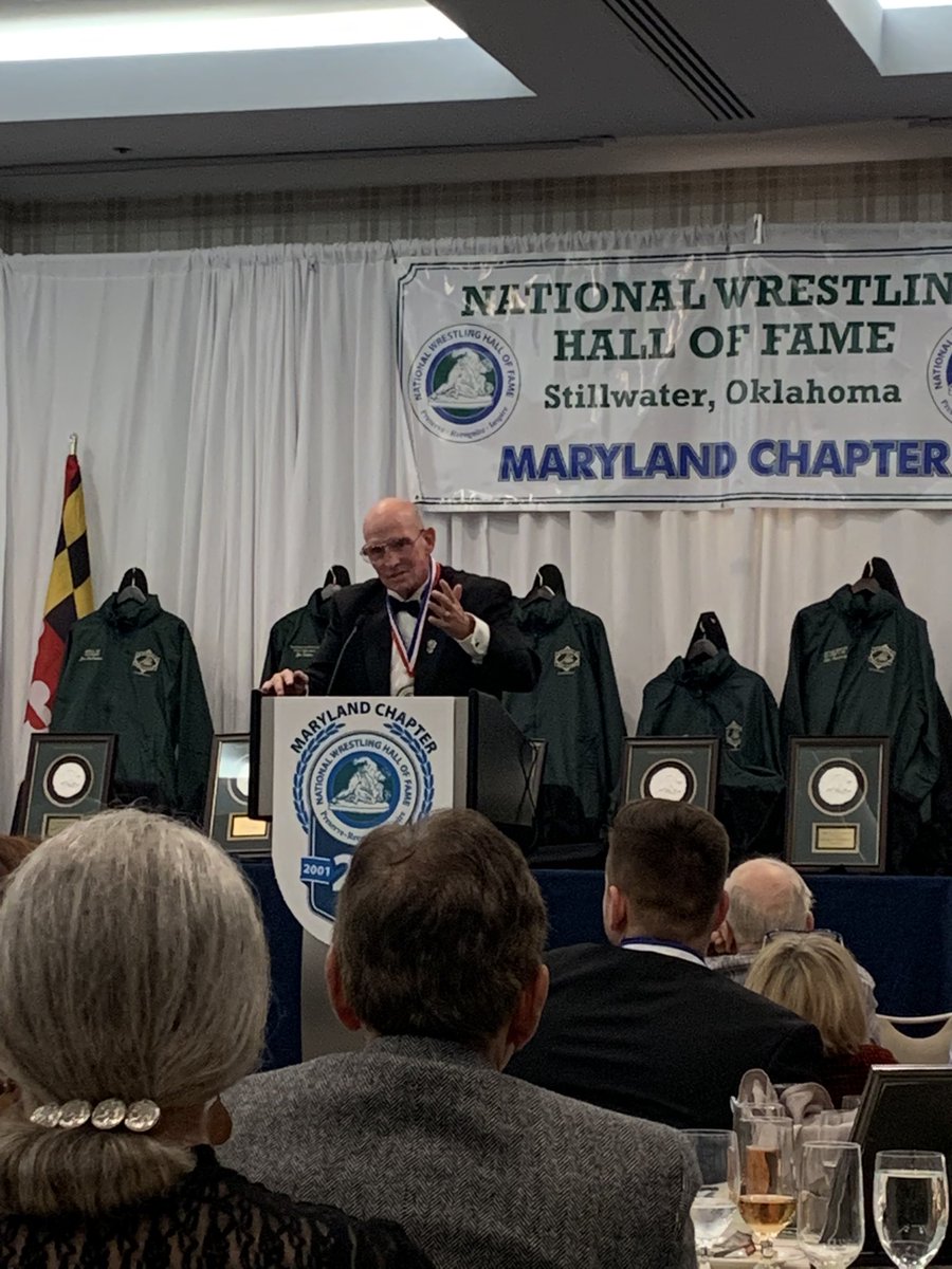 wrestle_hammond's tweet photo. A very special congratulations to our very own Bill ‘Smitty’ Smith for being inducted into the Maryland Chapter of the National Wrestling Hall of Fame.  @HaHsathletics https://t.co/4hb7y09esJ