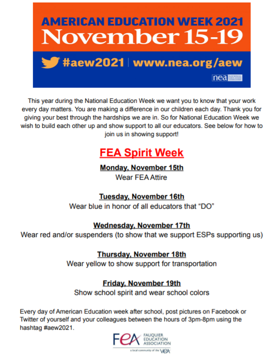 This week we say THANK YOU to all educators! <a href="/FCPS1News/">Fauquier Schools VA - NEWS</a> <a href="/VEA4Kids/">Virginia Education Association</a> <a href="/NEAToday/">NEA</a> #AEW2021