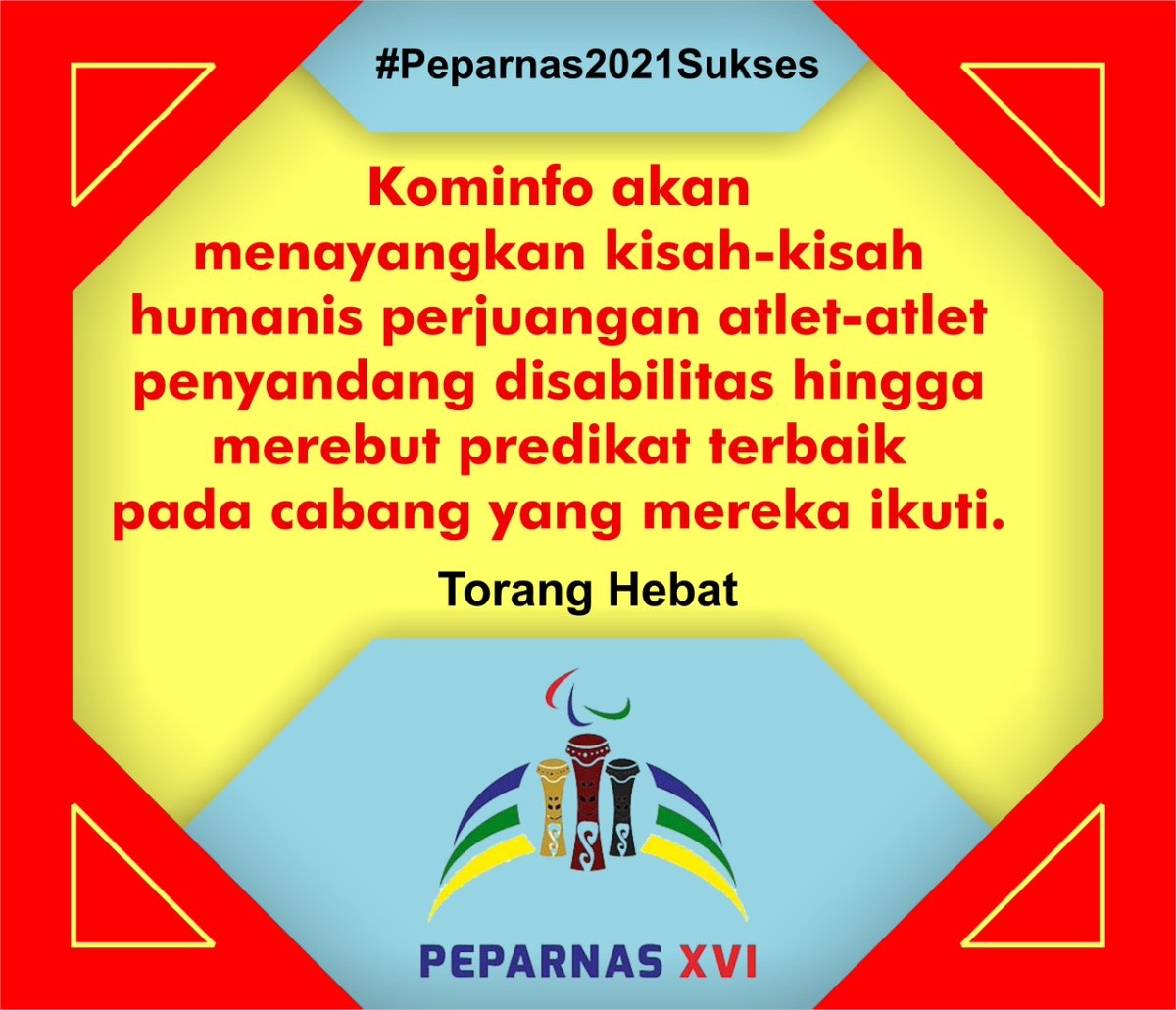 IDzikrina's tweet photo. Perjuangan atlet-atlet ini untuk merebut predikat terbaik pada cabor yang diikuti akan ditayangkan.. 
Torang Hebat
#Peparnas2021Sukses https://t.co/vCQj9rVwzb