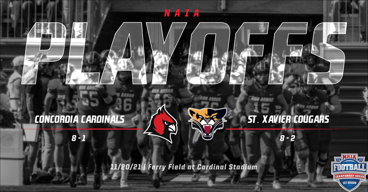 🏈PLAYOFF BOUND🏈

WE'RE IN‼️ <a href="/CUAA_Football/">Concordia Football</a> will host their first-ever playoff game on Saturday against MSFA Mid-West opponent St. Xavier as they make their fifth straight appearance.

📰: bit.ly/3CjJUY6