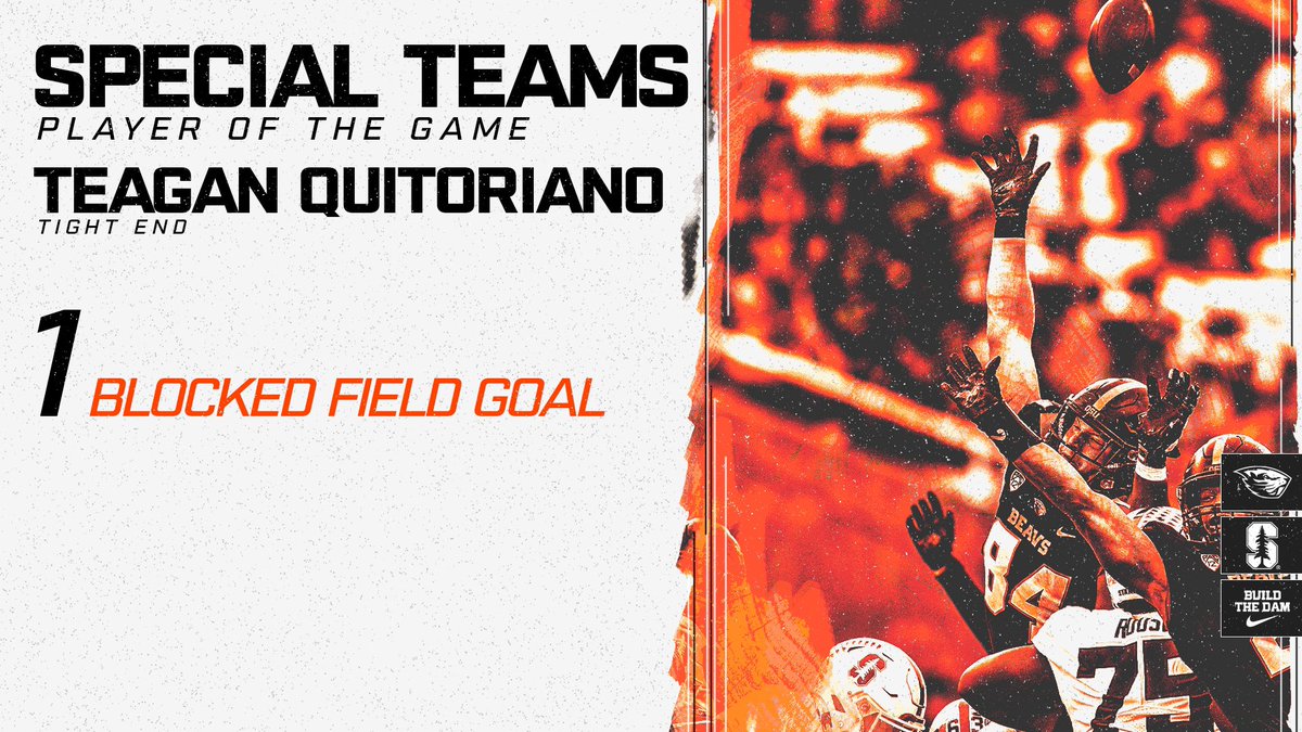 Players of the Game in our victory over Stanford! Go Beavs!