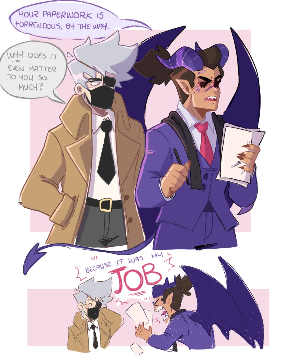 various shit i've drawn & forgotten to post for my silly little demon au #kakairu