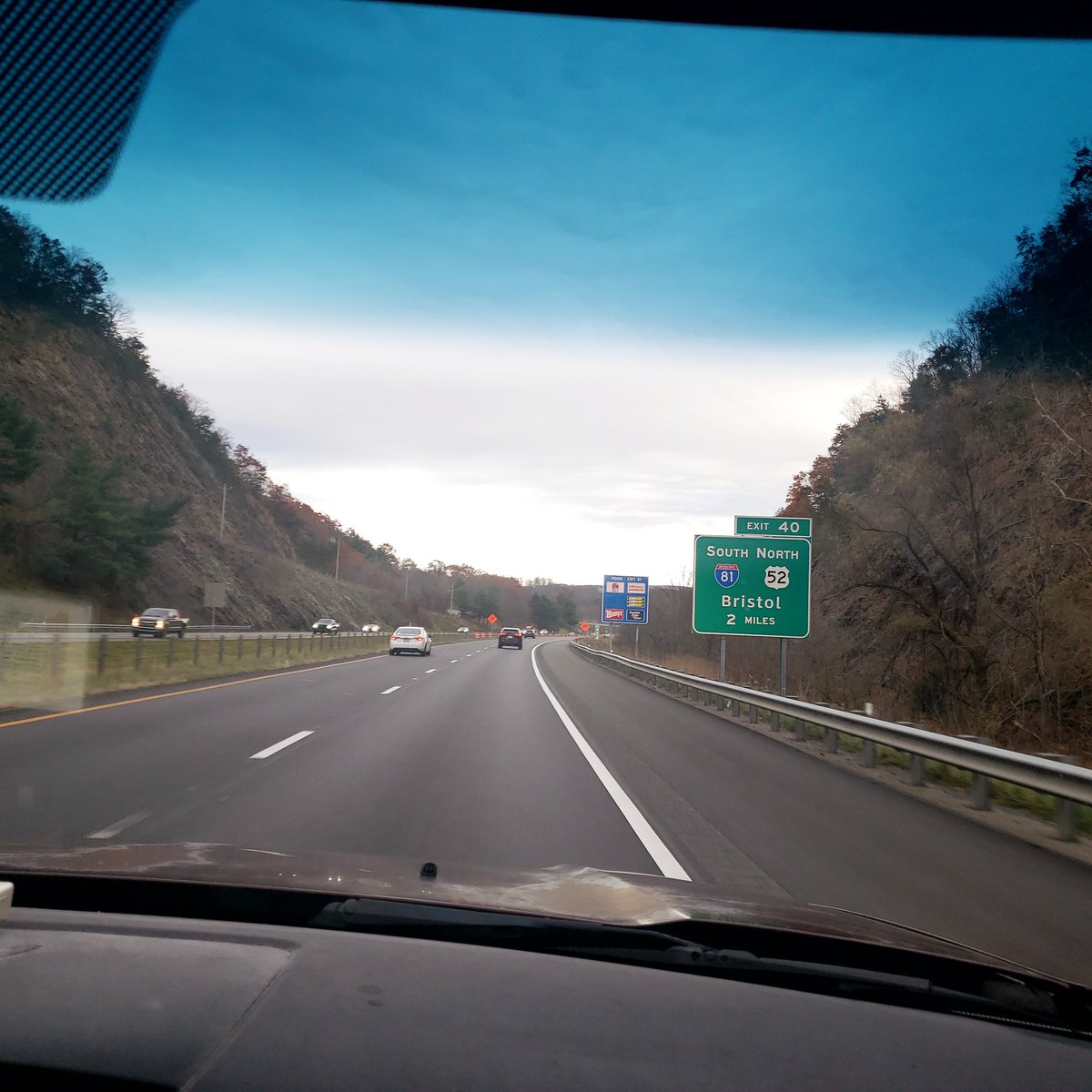 Daddy, what is that blue section of the sky?

That is The South, son, where the barren trees and suicide grey sky and roads don't such the joy from your soul from November to May. We're almost there.