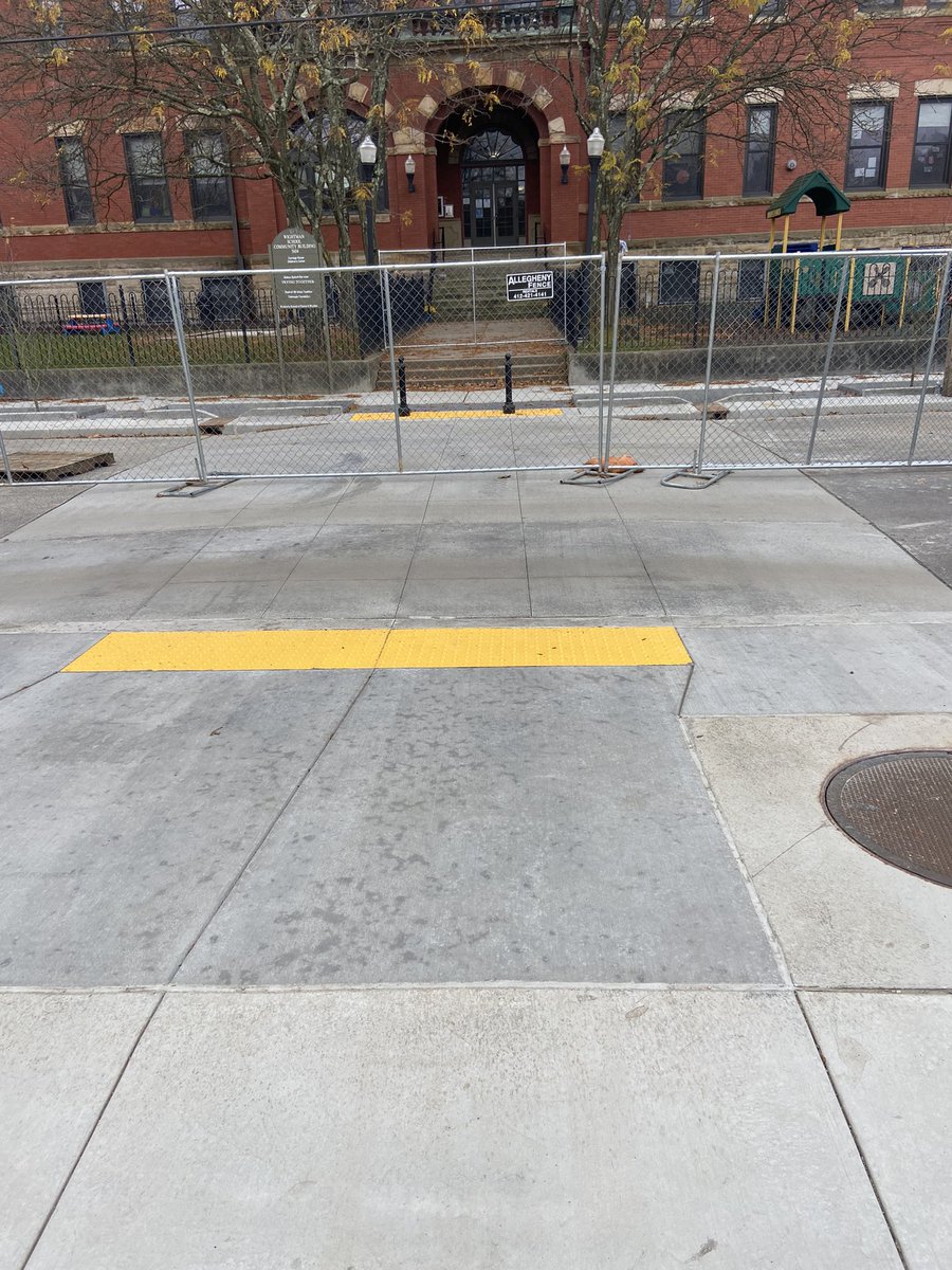 Credit <a href="/StudiofSP/">Studio for Spatial Practice</a> for bringing this concept to the table during design.  We enjoyed working w/ them on this great #greenstreet project.
RT <a href="/danielgilman/">Daniel Gilman</a>: Love this new raised crosswalk on Solway connecting Wightman Park and the old Wightman School building