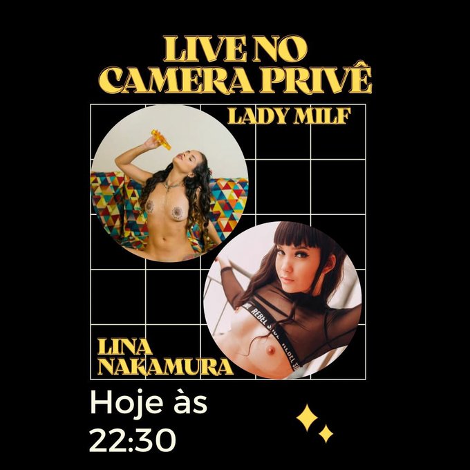 C&ecirc;s n&atilde;o v&atilde;o perder essa, n&eacute;? Eu e a Lina 22:30 online no c&acirc;mera priv&ecirc;, vem brincar com a gente 😏🔥   