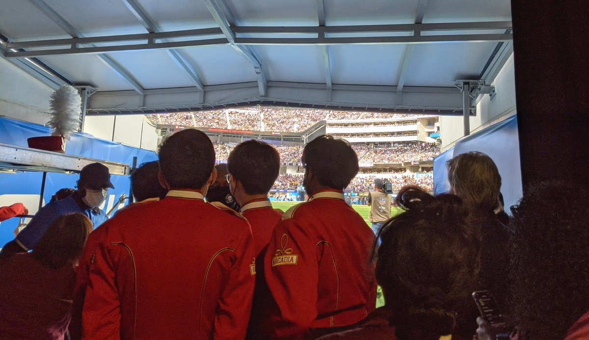 Arcadia High performed before an electrifying crowd at SoFi stadium.  First band ever to be invited here, and the students didn't disappoint.  So proud of their hardworking spirit.