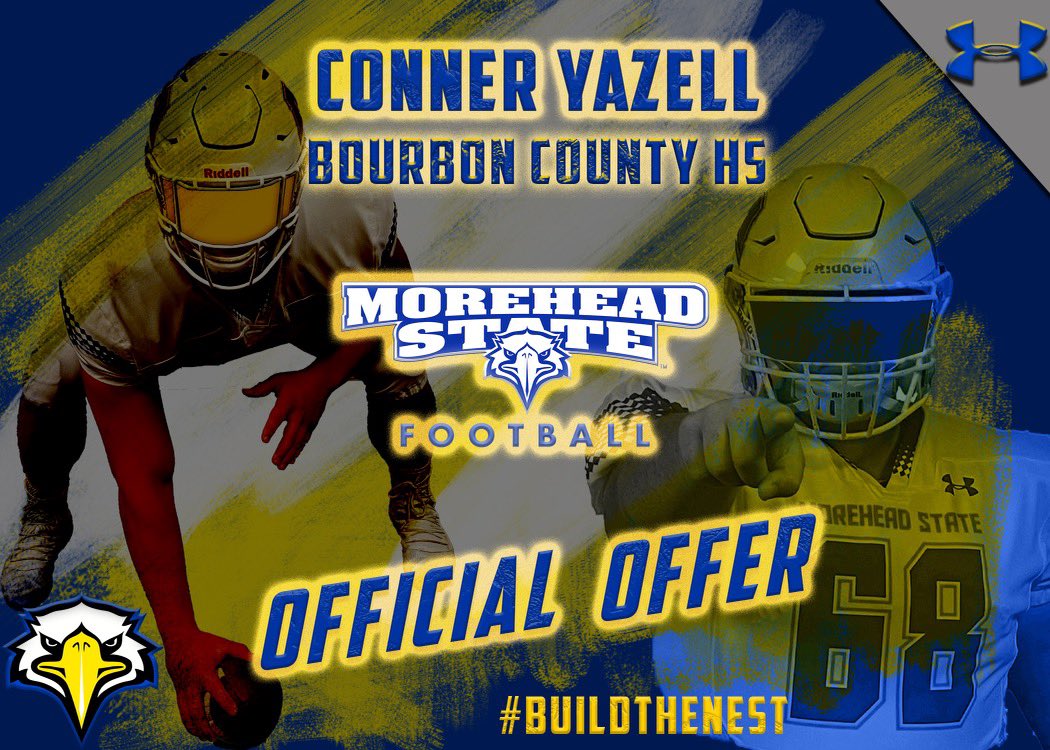 ConnerYazell's tweet photo. Excited and grateful to announce I received an official offer from Morehead State #GoEagles @davidjones_7 @MSUEaglesFB @BourbonFootball @CoachRo35 https://t.co/YFRsTIMJ0W