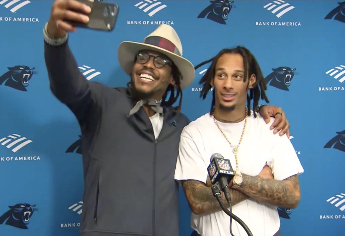 Panthers's tweet photo. Need this selfie Cam https://t.co/NtT97JlbBA