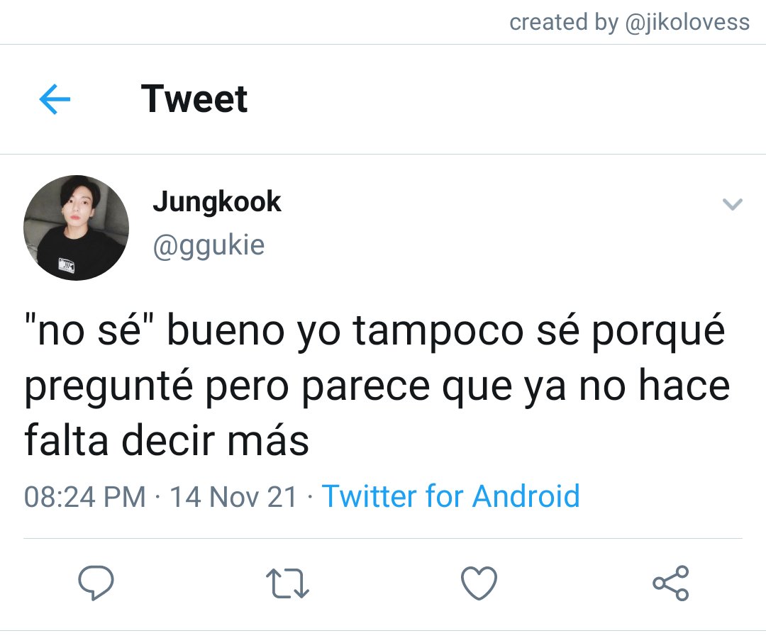 jikolovess's tweet photo. Amoureux - #kookmin au

Dónde por un popular juego, Jk pondría aprueba su relación con una simple pregunta, aunque tal vez no recibiría la respuesta que esperaba.

— "¿Porqué estamos juntos?" https://t.co/5yjKUBMGob