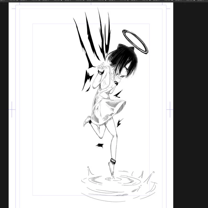 天使だか悪魔だかわからんけど描けた 