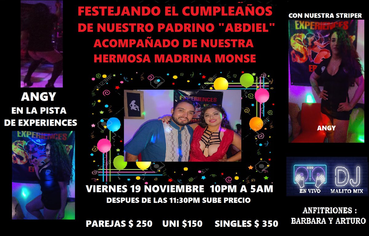 SWEXPERIENCES's tweet photo. LOS ESPERAMOS PARA FESTEJAR EN GRANDE A @MonpikP  RESERVA AL 5514029205 https://t.co/iTDOroeBQl