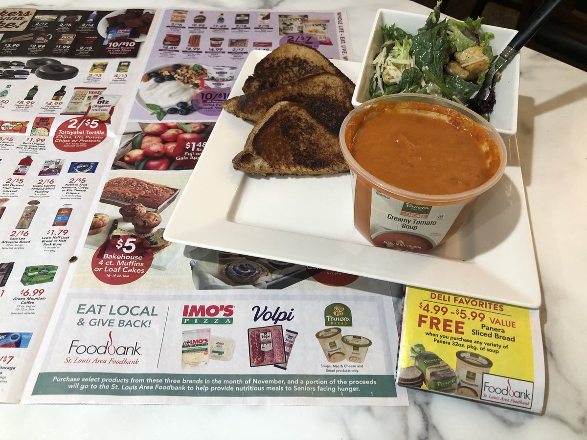 dmay440's tweet photo. Sunday night “Give Back” dinner. Thank you @Dierbergs and @panerabread for supporting the @STLFoodbank!  Stay tuned for next weekend’s “Give Back” dinner menu featuring @imospizza and @VolpiFoods. #SeasonOfGiving https://t.co/s6wA920AVt