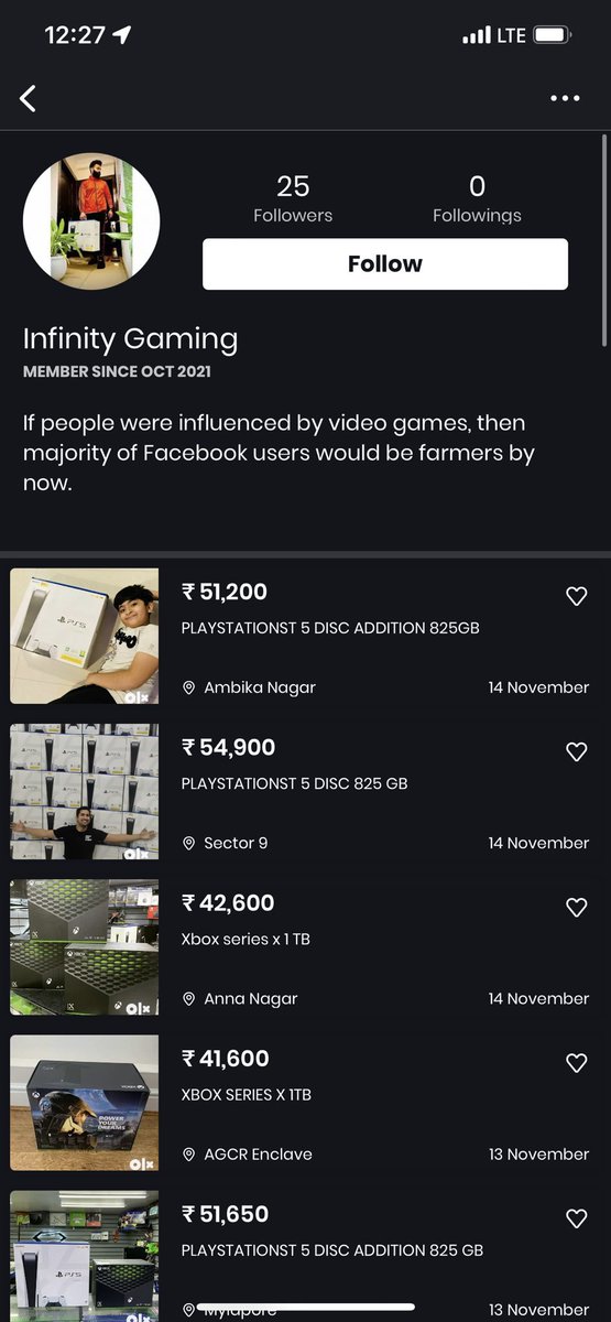 TubeStationGame's tweet photo. Any one who come across this OLX profile kindly beware . This person is imposter and using my picture.#fake #ps5scam #ps5india
@PaneerDevourer @Mehardeep2 @sakshamvijan7 @SaifAliOP @liAmLunaticl @RishiAlwani
@OLX_India ban this profile asap https://t.co/bp2Do0tSrd
