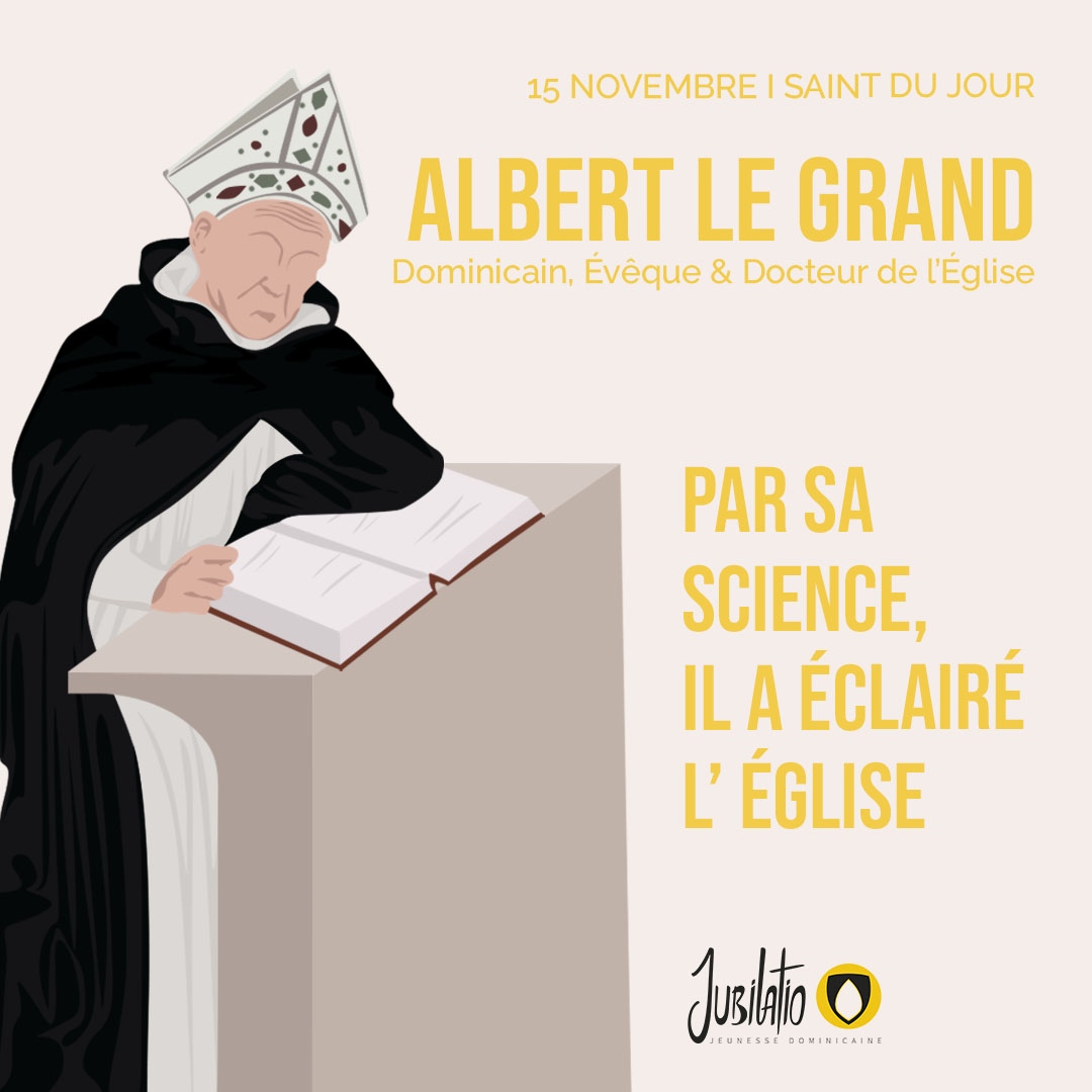JUBILATIO_JD's tweet photo. St Albert le Grand (1193-1280), savant, philosophe et théologien, il nous donne l’exemple d’une intelligence curieuse de découvrir le monde et passionnée de sagesse 🕊 Il manifeste l’harmonie du savoir humain, et le sens de l’engagement au service de la vérité et de la paix 😌 https://t.co/2gZZ7hAASs
