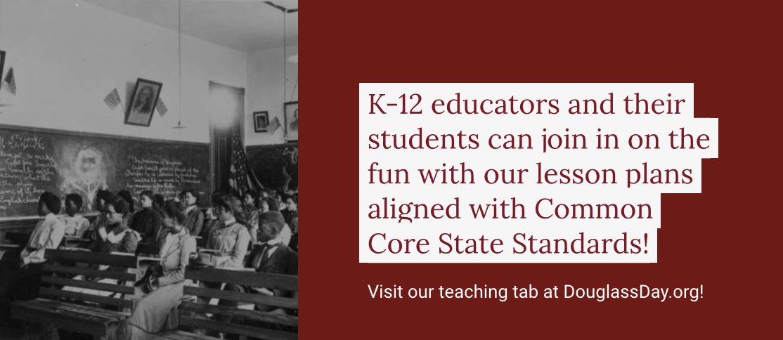 DouglassDayorg's tweet photo. This week we will highlight 3 ways to get involved with Douglass Day! #DouglassDay #WhereDidTheyGo

Mary Church Terrell, educator and activist, started Douglass Day as a school holiday in 1897, and we continue the tradition today!

Register here: https://t.co/SBjqZr5OcV https://t.co/R3kmNvbybu