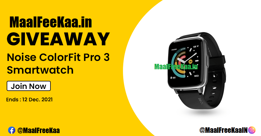MaalFreeKaa's tweet photo. #GlobalGiveaway #Giveaway Win #Noise #ColorFitPro3 #Smartwatch #GiveawayAlert #Contest #ContestAlert
#Play Here & #Win #MaalFreeKaa
https://t.co/nOULmKsoS4 https://t.co/irdCz5aa90