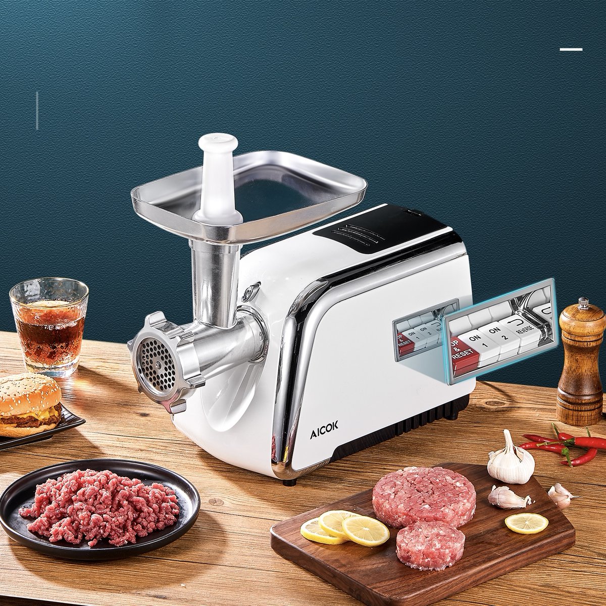 aicookhome's tweet photo. 🥓🍗🍖🫓🥩
AICOK Electric Meat Grinder
3 speeds control
2500w max strong power
multiple accessories
👉https://t.co/SYTkFJqsOT

#meat #kitchen #burgers #homemade #foodie #family #party #pie #grinder #cooking https://t.co/VTrzDBl62j