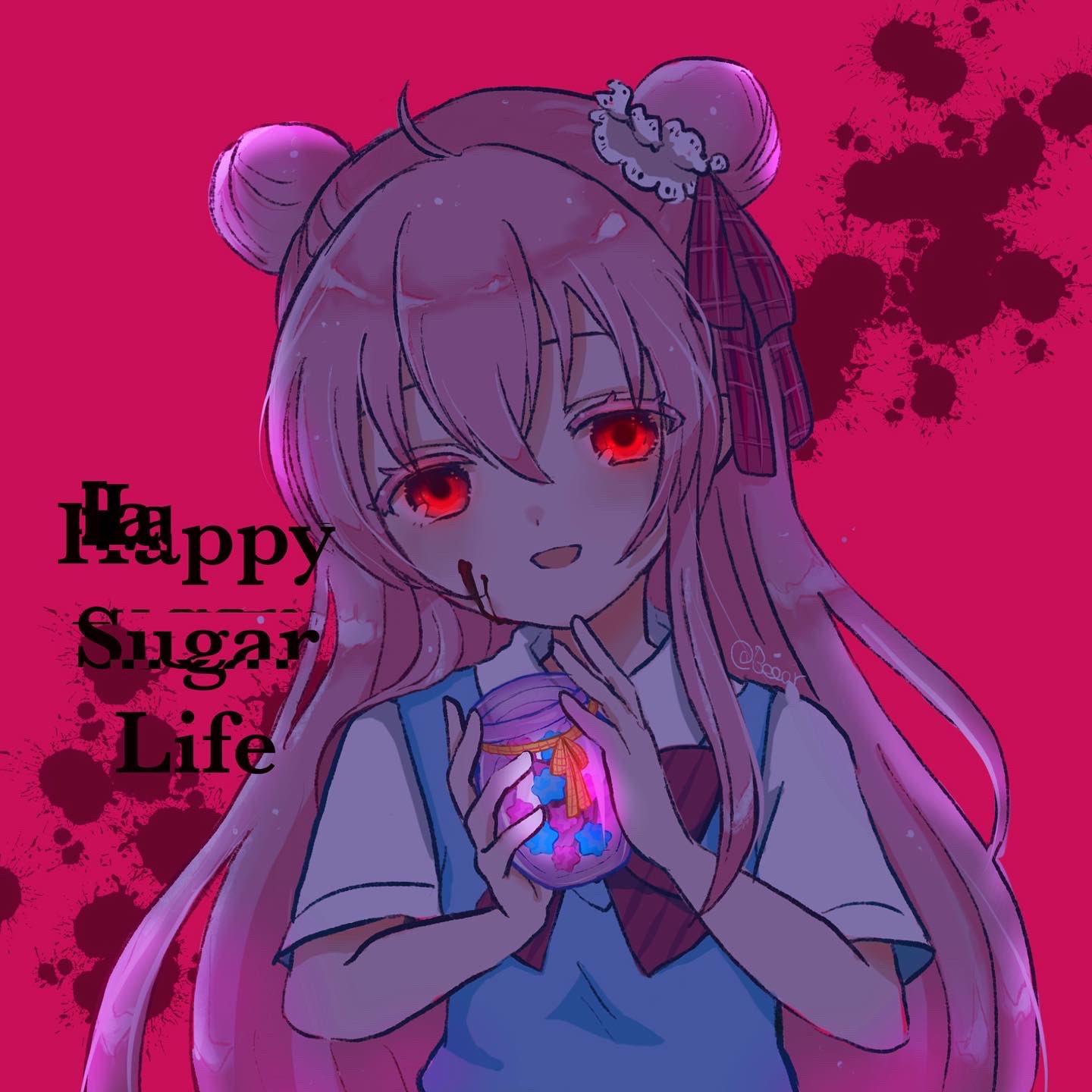 Beear 粉紅切開是黑色的砂糖醬 Happysugarlife 松坂砂糖 Satou ハッピーシュガーライフ Ainimeart T Co Kin1thvndx Twitter