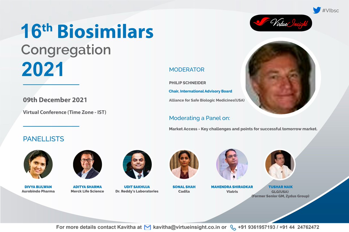 virtue_insight's tweet photo. #VIbsc Check out our panellists making an appearance in 16th #Biosimilars Congregation 2021 https://t.co/RBlYdFEfPV

#FollowonBiologics #Biologics #Biotherapeutics #Biopharmaceuticals #LegalAffairs #IntellectualProperty #ClinicalImmunology #Regulatory #Biotechnology #Biogenerics https://t.co/cyYLpalqjO